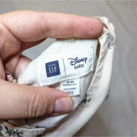 Baby GAP Bambi Disney Baby Girl 18-24 Month Pink Cotton Top - Lined + Frill - Picture 4 of 9